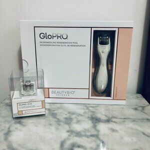 NEW BEAUTYBIO GloPro Microneedling Regeneration Tool + Eye MicroTip Attachment